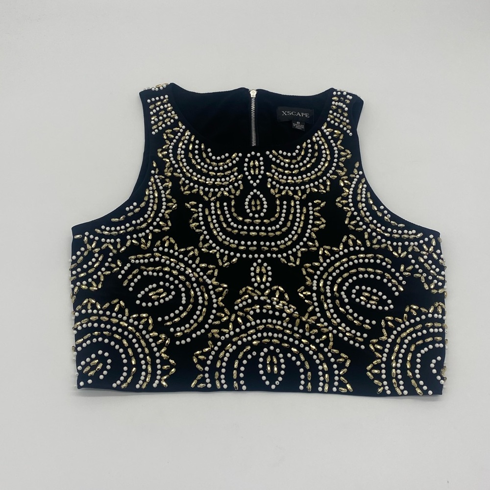 Xscape Black Beaded Shell - image 2